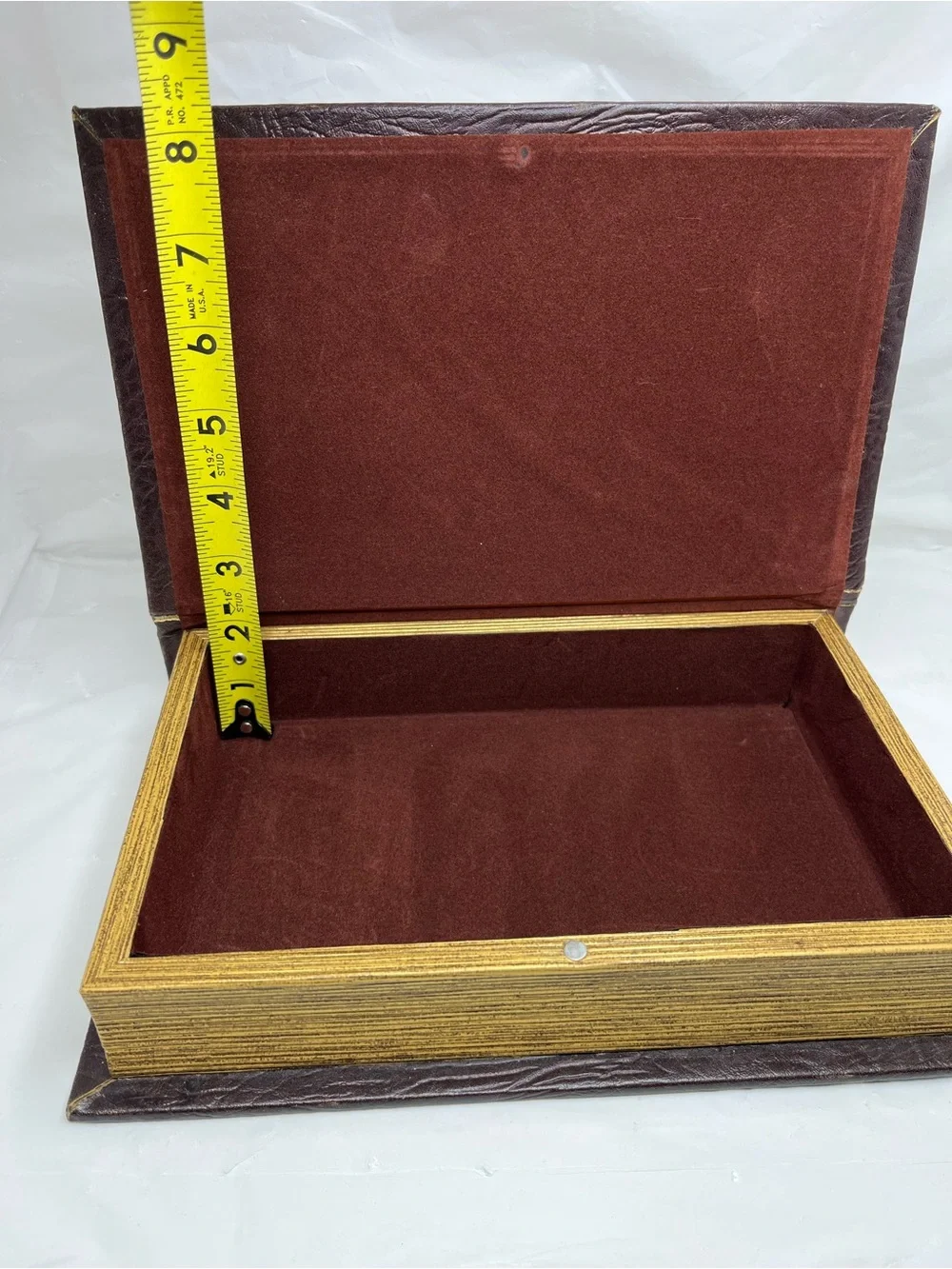 Faux Book Storage Large Box Mark Twain Magnetic Closure
